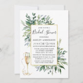 Invitation Aquarelle délicate Verdure Verre Sage Vert (Devant)