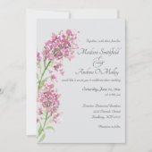 Invitation Aquarelle Delphinium Floral (Devant)