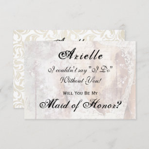 Invitation Aquarelle Dentelle Regency Maid of Honor Invitatio