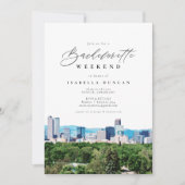 Invitation Aquarelle Denver Colorado Skyline Mountain Pine (Devant)