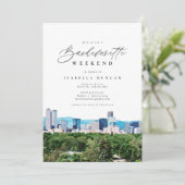 Invitation Aquarelle Denver Colorado Skyline Mountain Pine (Debout devant)