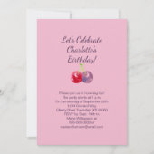 Invitation Aquarelle des cerises éparpillées Anniversaire (Devant)