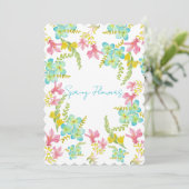 Invitation Aquarelle des fleurs de printemps (Debout devant)