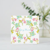 Invitation Aquarelle des fleurs de printemps (Debout devant)