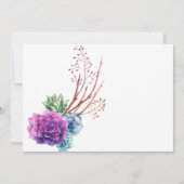 Invitation Aquarelle Desert Succulents Mariage (Dos)