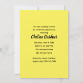 Invitation Aquarelle Design d'anniversaire Abstrait (Dos)