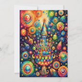 Invitation Aquarelle Design d'anniversaire Abstrait (Devant)