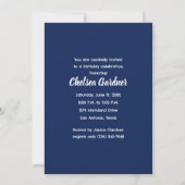 Invitation Aquarelle Design d'anniversaire Abstrait (Dos)