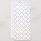 Invitation Aquarelle Designer Blue Monogramme Crest do-it-you (Dos)