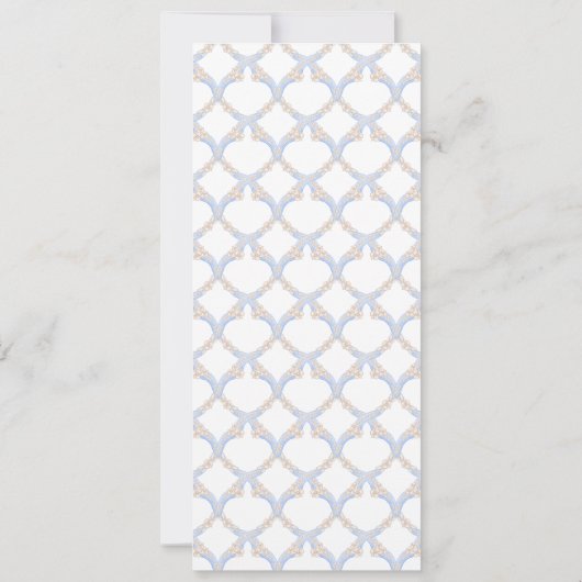 Invitation Aquarelle Designer Blue Monogramme Crest do-it-you (Dos)