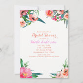 Invitation Aquarelle d'été colorée brillante Floral Chic (Devant)