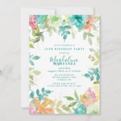 Invitation Aquarelle d'été Floral 19e fête d'anniversaire (Devant)