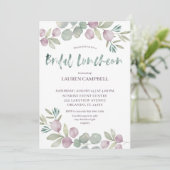 Invitation Aquarelle d'Eucalyptus pour le déjeuner nuptial (Debout devant)