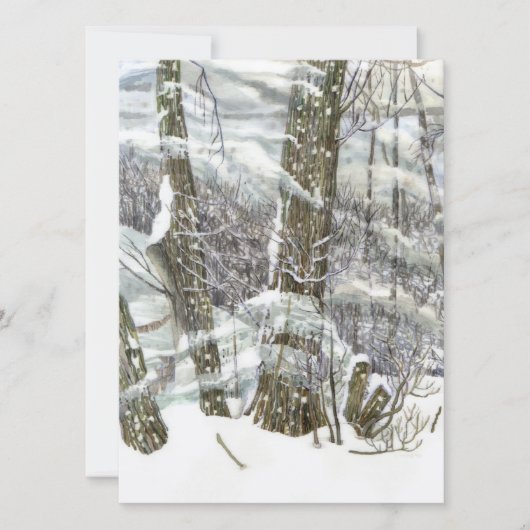 Invitation Aquarelle d'hiver (Devant)