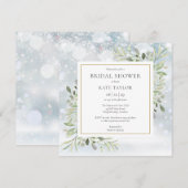 Invitation Aquarelle d'hiver Fête des mariées de verdure (Devant / Derrière)