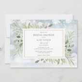 Invitation Aquarelle d'hiver Fête des mariées de verdure (Devant)