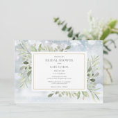 Invitation Aquarelle d'hiver Fête des mariées de verdure (Debout devant)