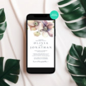 Invitation Aquarelle d'hiver Mariage floral