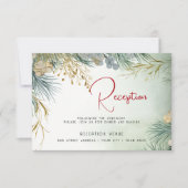 Invitation Aquarelle d'hiver Verdure (Devant)