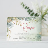 Invitation Aquarelle d'hiver Verdure (Debout devant)