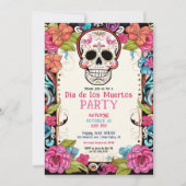 Invitation 💀 🎉 Aquarelle Día de Muertos (Devant)
