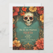 Invitation 💀 🎉 Aquarelle Día de Muertos (Devant)