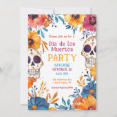 Invitation 💀 Aquarelle Día de Muertos (Devant)