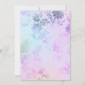 Invitation *~* Aquarelle Diamant Vintage Mariage moderne (Dos)