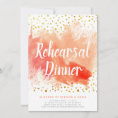 Invitation Aquarelle, dîner de répétition mariage de récif co (Devant)