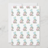 Invitation Aquarelle Dinosaur 2ème anniversaire de fête Invit (Dos)