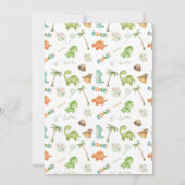 Invitation Aquarelle Dinosaur Anniversaire (Dos)