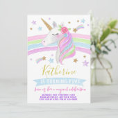 Invitation Aquarelle d'invitation d'anniversaire (Debout devant)