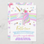 Invitation Aquarelle d'invitation d'anniversaire (Devant / Derrière)