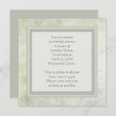 Invitation aquarelle d'invitation de douche nuptiale dans les (Devant / Derrière)