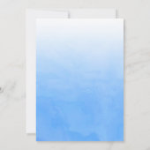 Invitation Aquarelle d'Ombre de bleu de poudre (Dos)