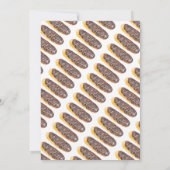 Invitation Aquarelle Donut 11e anniversaire Sweet Eclair doux (Dos)