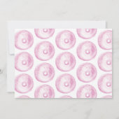 Invitation Aquarelle Donut premier anniversaire Sweet Party r (Dos)