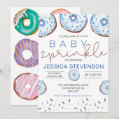 Invitation Aquarelle Donuts Baby Sprinkle Douche (Devant / Derrière)