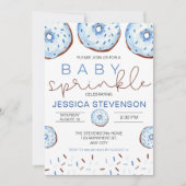 Invitation Aquarelle Donuts Baby Sprinkle Douche (Devant)