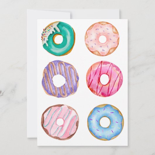 Invitation Aquarelle Donuts Baby Sprinkle Douche (Dos)