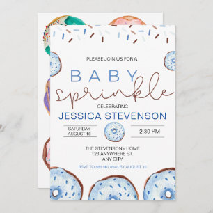 Invitation Aquarelle Donuts Baby Sprinkle Douche