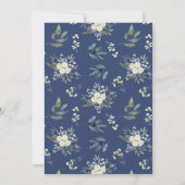 Invitation Aquarelle d'or blanc Floral Sweet 16 (Dos)