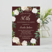 Invitation Aquarelle d'or de Bourgogne couronne 80e anniversa (Debout devant)