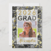 Invitation Aquarelle d'or noir Art 2025 (Devant)