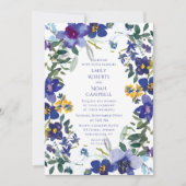 Invitation Aquarelle d'orchidée violette et blanche Mariage d (Devant)