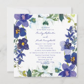 Invitation Aquarelle d'orchidée violette et blanche Mariage d (Devant)