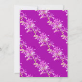 Invitation Aquarelle d'orchidée violette mariage botanique mo (Dos)