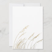 Invitation Aquarelle dorée Boho Dîner de répétition Mariage (Dos)