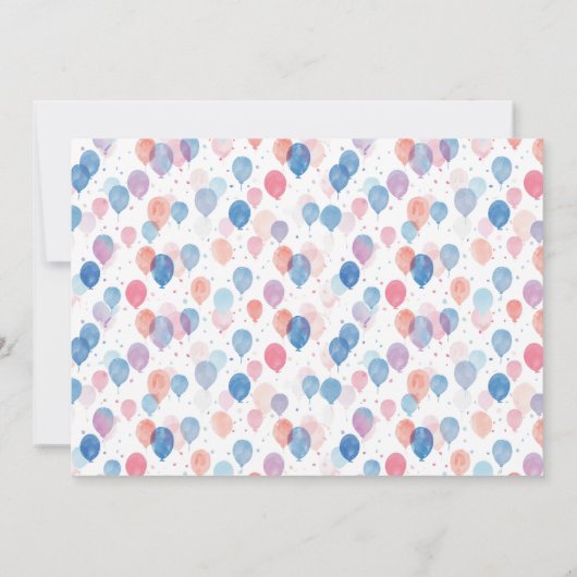 Invitation Aquarelle d'orignal Fête d'anniversaire des animau (Dos)