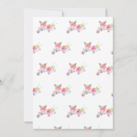 Invitation Aquarelle douce Baby shower boho en bois de forêt (Dos)